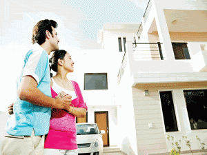 couple buying house